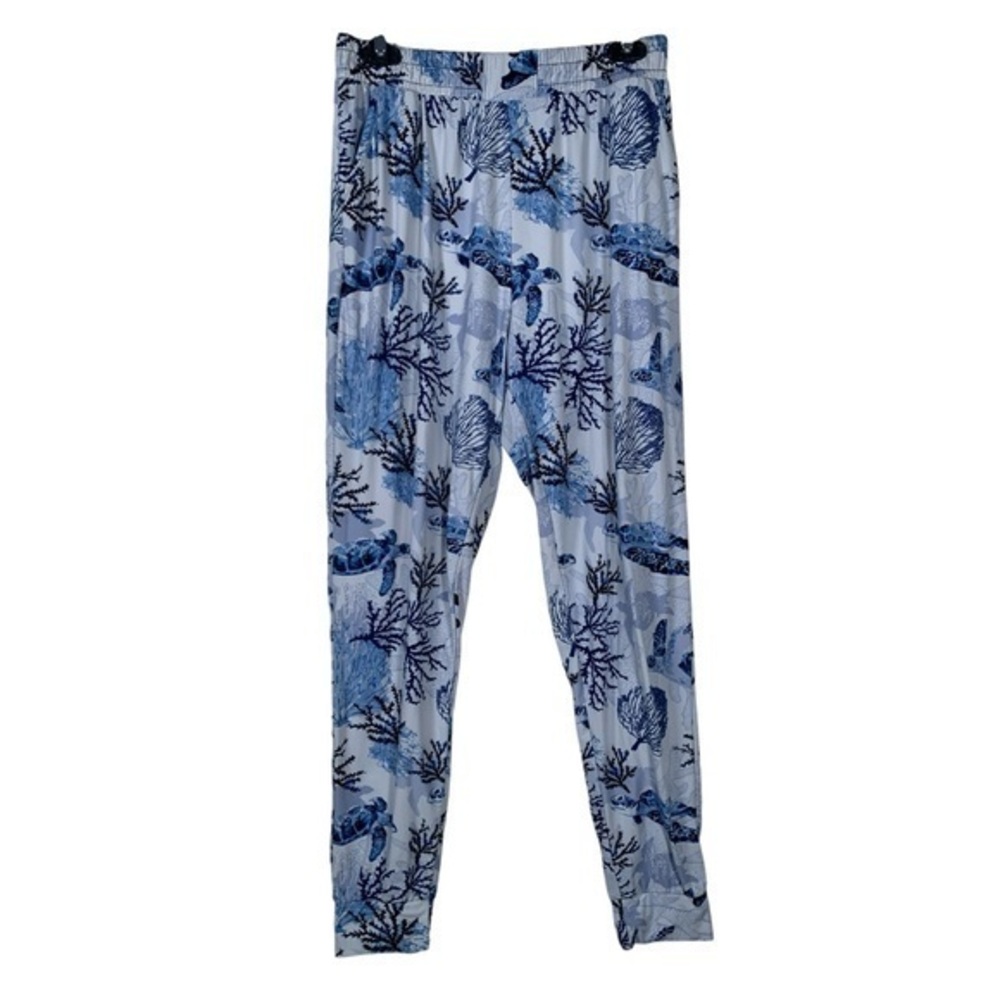 White Blue Pajama Pants Size XL GUC #DS-1547
